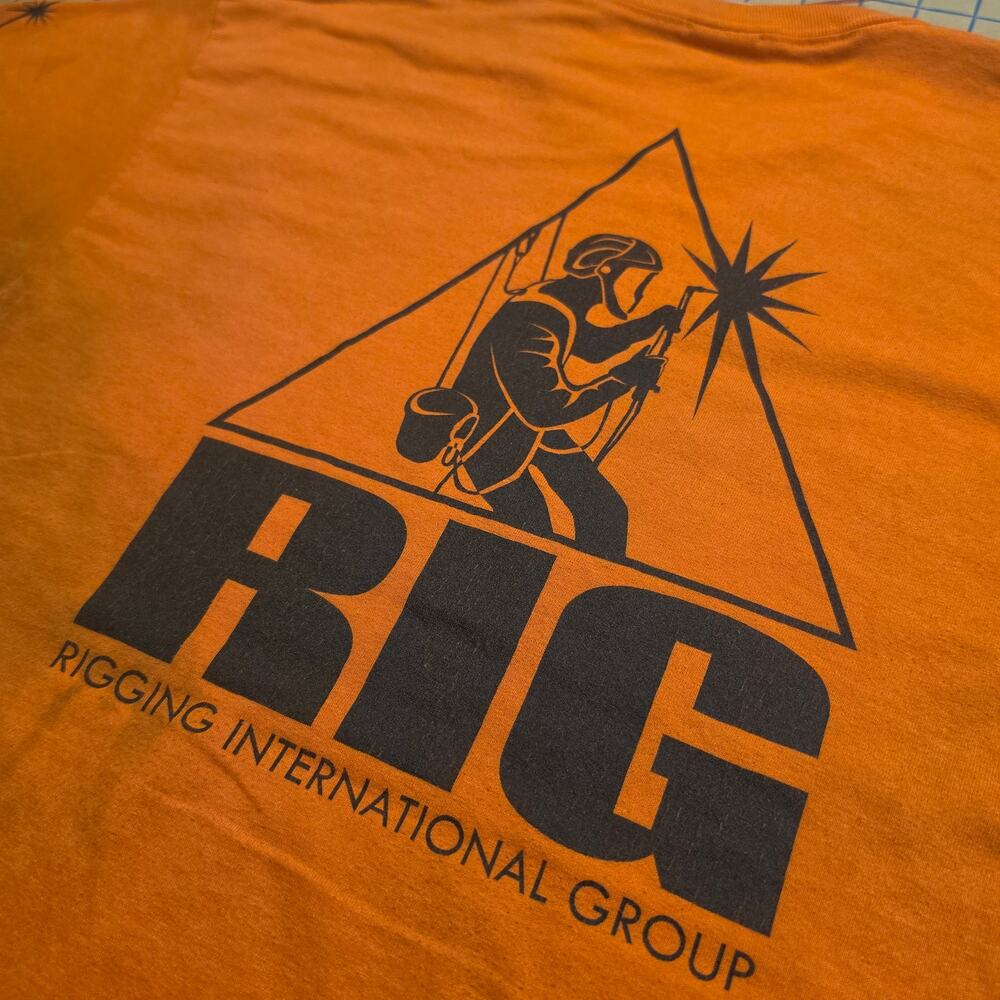 Port & Company Graphic T-Shirt Orange Large Workwear